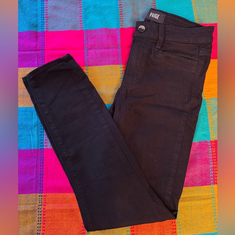 PAIGE Women's Classic Black Skinny Jeans